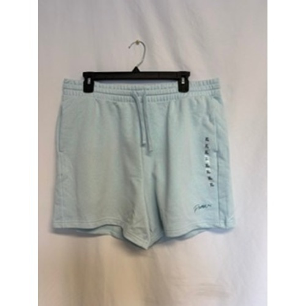 Puma Essentials Women Light Blue Sweat Shorts XL New Athletic Loungewear Relaxed